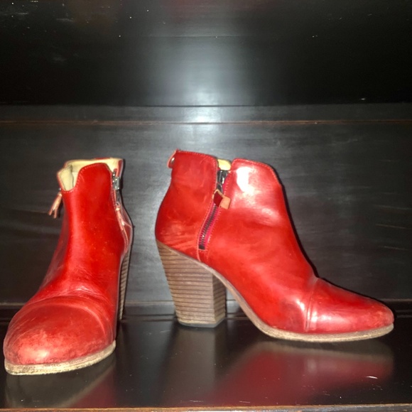 Rag and Bone red booties size 38 - Picture 3 of 3